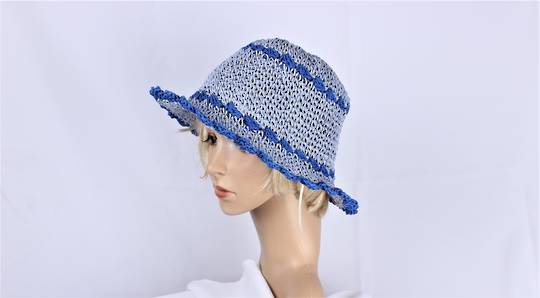 HEAD START  straw striped hat blue/navy Style:HS/5017